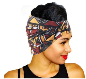 African Print Twist Headband