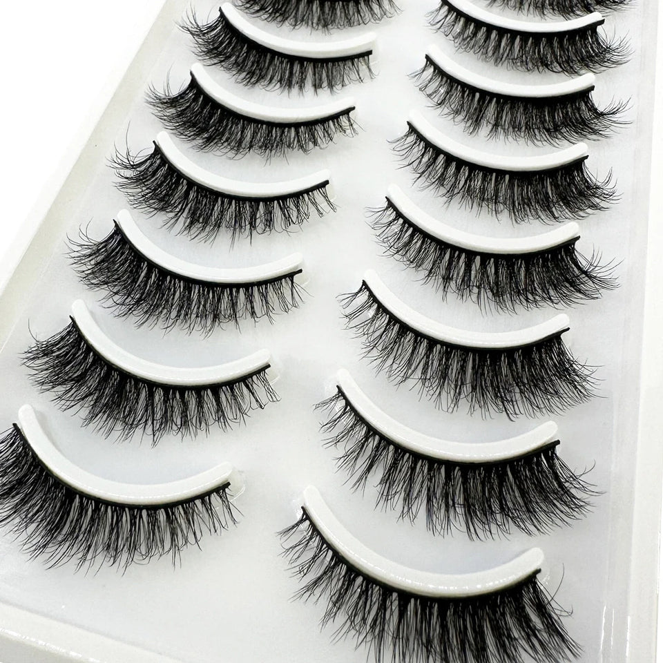 10 Pairs Soft & Fluffy 3D Mink Lashes - LuxeGlooms