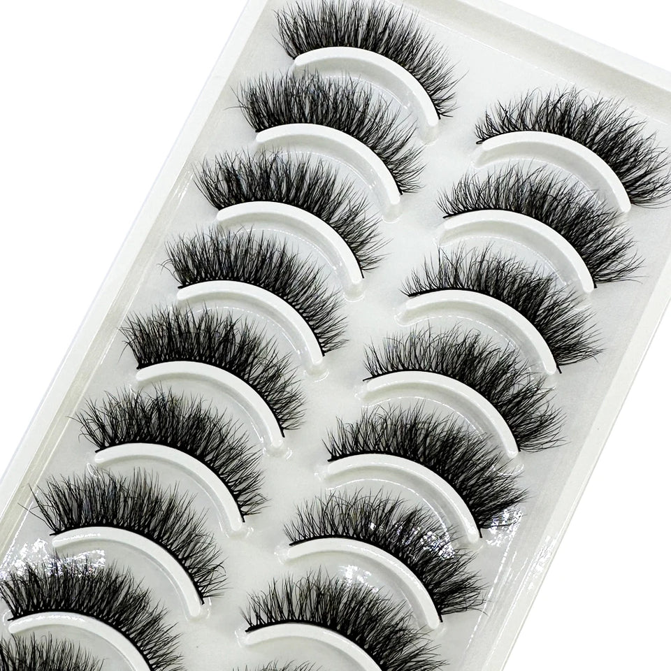 10 Pairs Soft & Fluffy 3D Mink Lashes