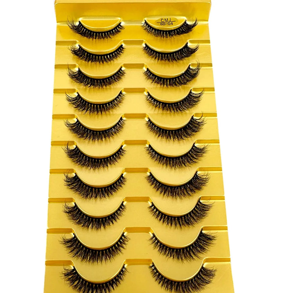 10 Pairs Soft & Fluffy 3D Mink Lashes