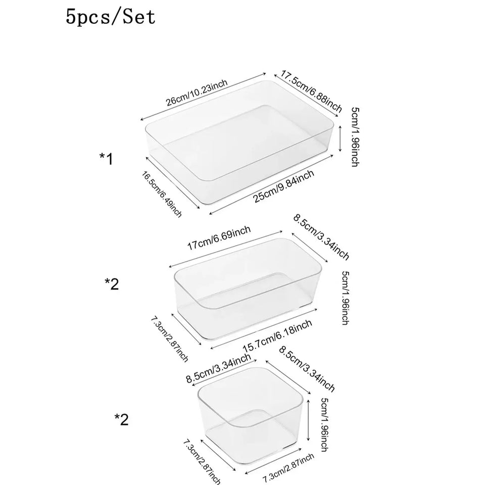 5-Piece Drawer Organizer Set - LuxeGlooms