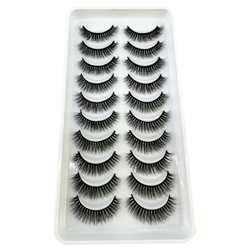 10 Pairs Soft & Fluffy 3D Mink Lashes - LuxeGlooms