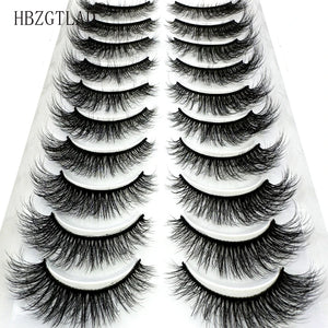 10 Pairs Soft & Fluffy 3D Mink Lashes